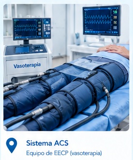 Sesión de EECP o vasoterapia